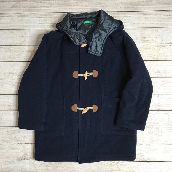 United Colors of Benetton Wool Toggle Coat - Picture 1 of 16